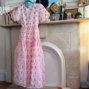 Sister Jane Pink & White Floral Tiered Maxi Dress